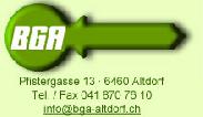 www.bga-altdorf.ch Baugenossenschaft Altdorf,
6460 Altdorf